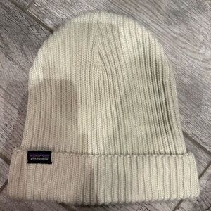 Patagonia Off-White Ribbed Beanie